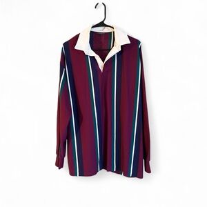AndHurst Vintage 90s Y2K Rugby Polo Striped Multicolor Men's Shirt size L